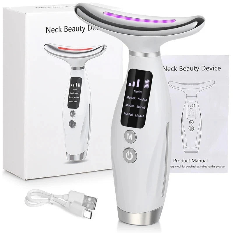7 Coloured LED light Neck - Face Massager