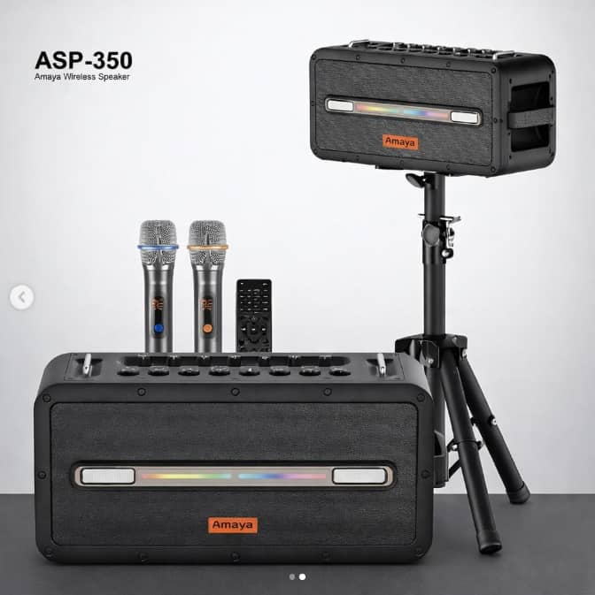 Amaya Volt Beast 350W ( 350 Watts 15 hr battery Microphone and remote control Equalizer Bluetooth Speaker 1 Yr Warranty.
