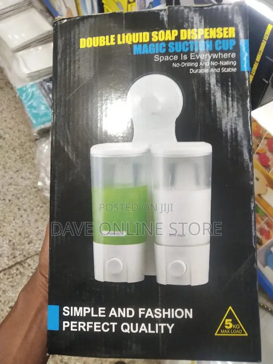 Double Liquid Soap Dispenser Magic suction cup)