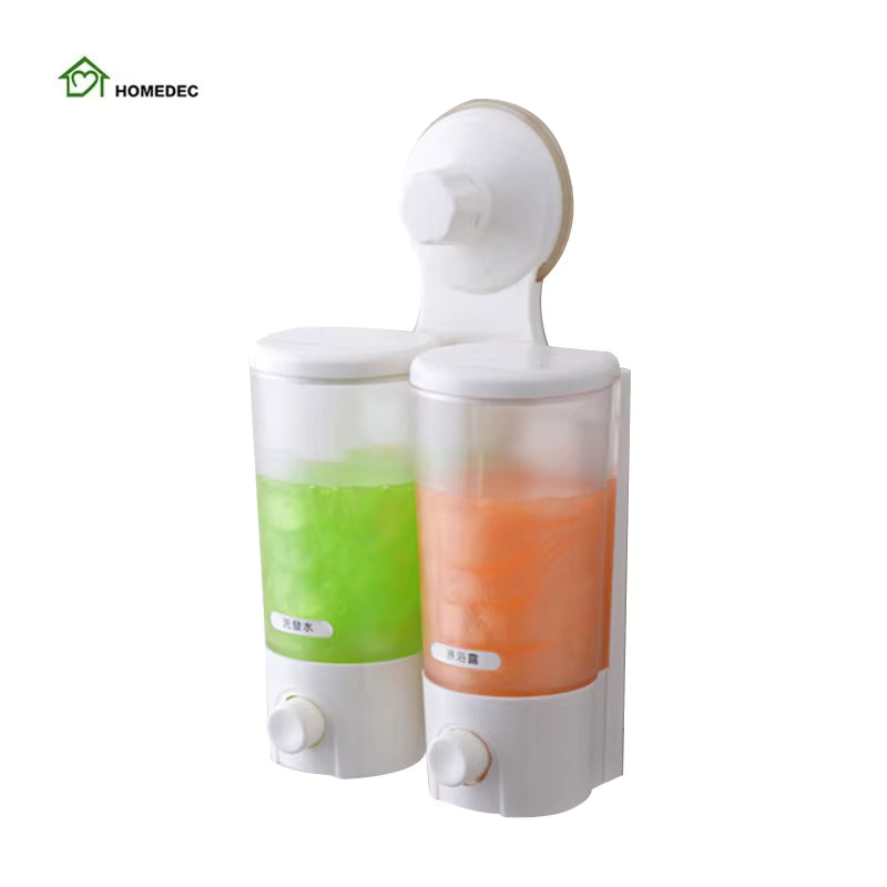 Double Liquid Soap Dispenser Magic suction cup)